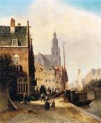 unknow artist European city landscape, street landsacpe, construction, frontstore, building and architecture.037 oil painting picture wholesale